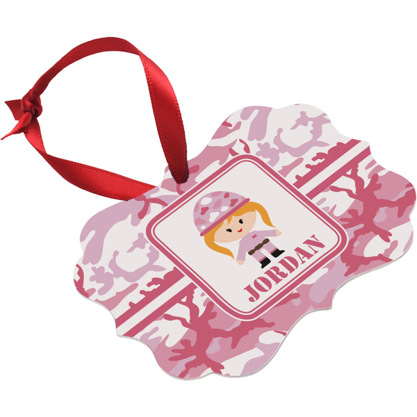 Pink Camo Christmas Ornament