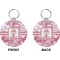 Pink Camo Circle Keychain (Front + Back)