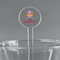 Pink Camo 5.5" Round Plastic Stir Sticks - Clear (Personalized)