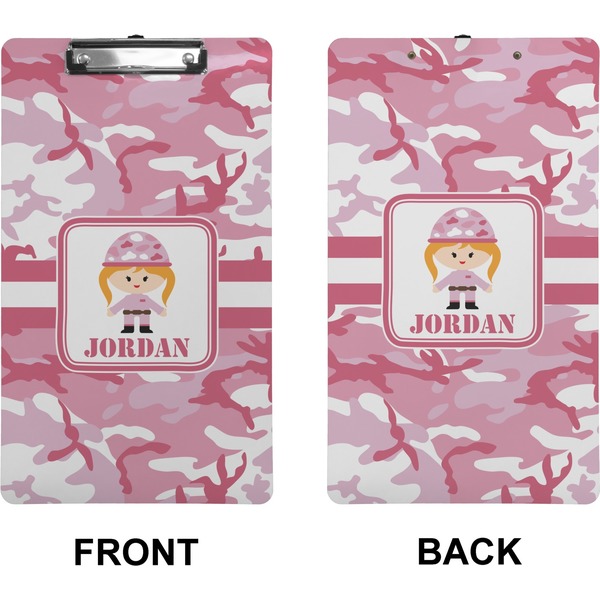 Pink Camo Clipboard (Legal) (Front + Back)