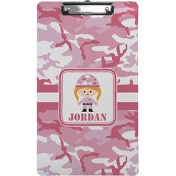Pink Camo Clipboard (Legal Size) (Personalized)