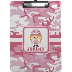 Pink Camo Clipboard (Personalized)