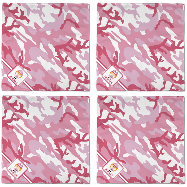 Pink Camo Cloth Napkins - Personalized Dinner (APPROVAL) Set of 4