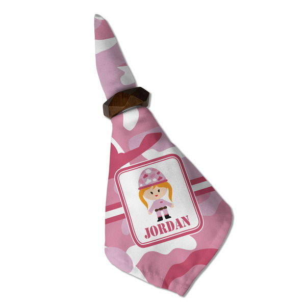 Pink Camo Cloth Napkins - Personalized Dinner (Folded in Ring) (MAIN)