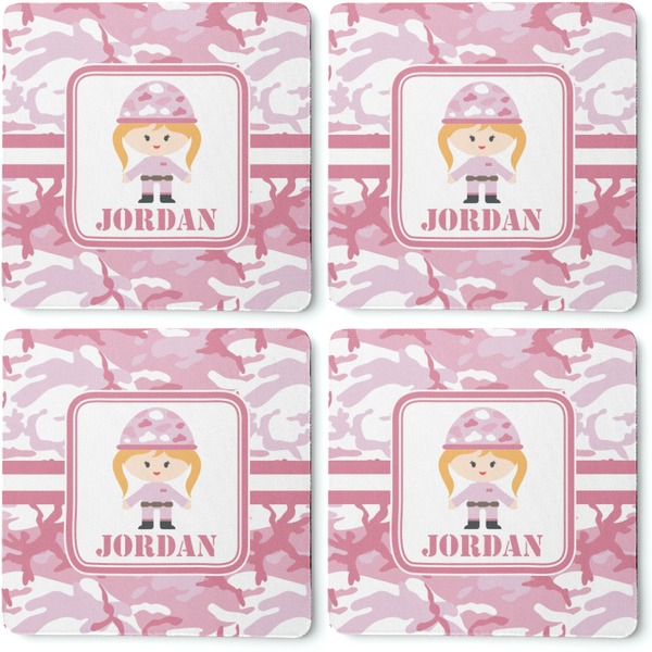 Pink Camo Coaster Rubber Back - Apvl