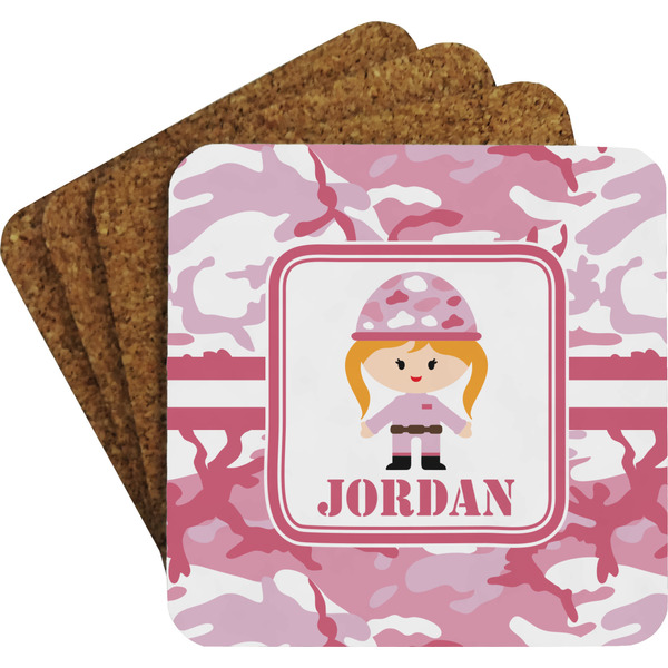 Pink Camo Coaster Set (Personalized)
