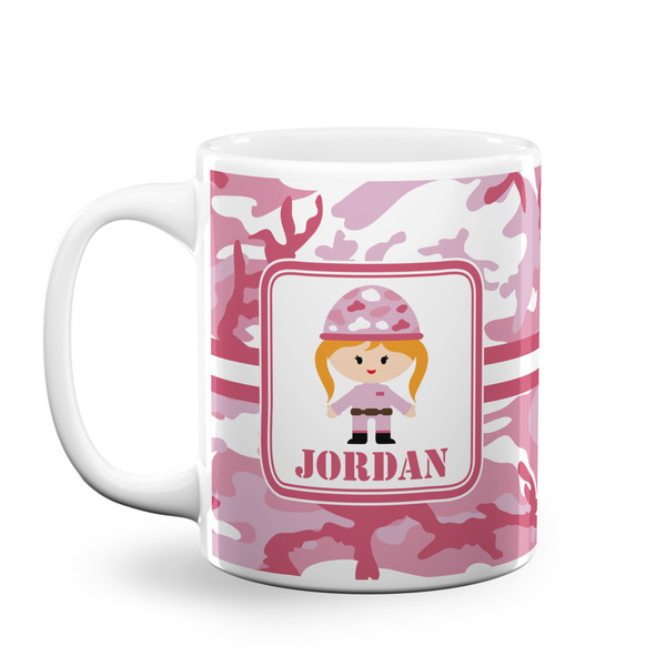 Custom Pink Camo Coffee Mug (Personalized)