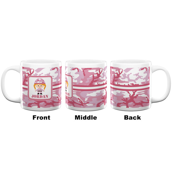 Pink Camo Coffee Mug - 20 oz - White APPROVAL