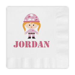 Pink Camo Embossed Decorative Napkins (Personalized)