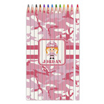 Pink Camo Colored Pencils (Personalized)