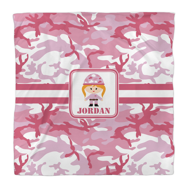 Pink Camo Comforter - Queen - Front