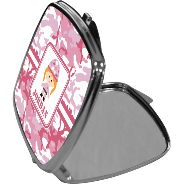 Pink Camo Compact Mirror (Side View)