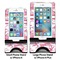 Pink Camo Compare Phone Stand Sizes - with iPhones