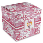 Pink Camo Cube Favor Gift Boxes (Personalized)