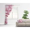 Pink Camo Curtain With Window and Rod - in Room Matching Pillow