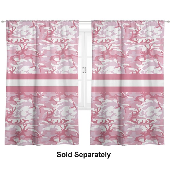 Custom Pink Camo Curtain Panel - Custom Size