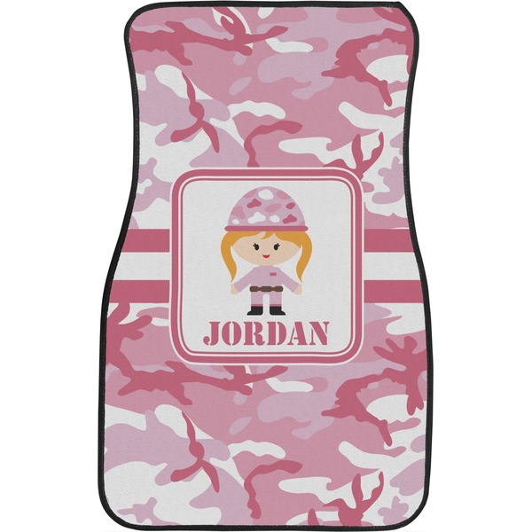 Pink Camo Custom Car Floor Mats (Front Seat)