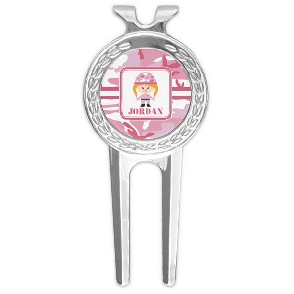 Custom Pink Camo Golf Divot Tool & Ball Marker (Personalized)