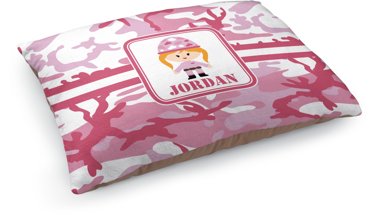 Pink Camo Dog Bed Medium w/ Name or Text YouCustomizeIt