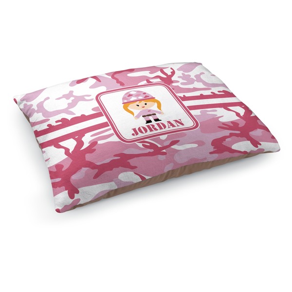 Custom Pink Camo Dog Bed - Medium w/ Name or Text