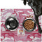 Pink Camo Dog Food Mat - Large LIFESTYLE