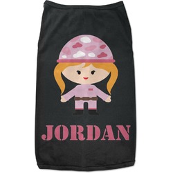 Pink Camo Black Pet Shirt (Personalized)