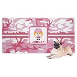 Pink Camo Dog Towel (Personalized)