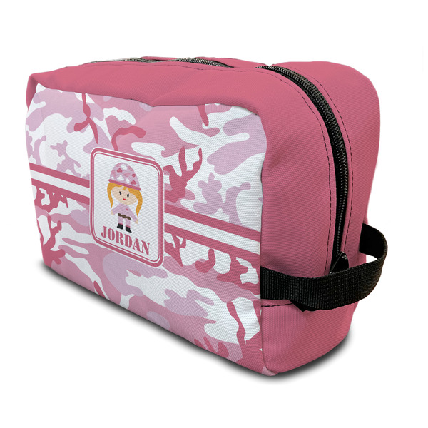 Custom Pink Camo Toiletry Bag / Dopp Kit (Personalized)