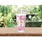 Pink Camo Double Wall Tumbler with Straw Lifestyle