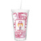 Pink Camo Double Wall Tumbler with Straw (Personalized)