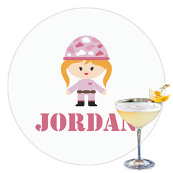 Pink Camo Printed Drink Topper - 3.5" (Personalized)