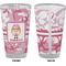 Pink Camo Pint Glass - Full Color - Front & Back Views