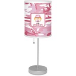 Pink Camo 7" Drum Lamp with Shade (Personalized)