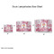 Pink Camo Drum Lampshades - Sizing Chart