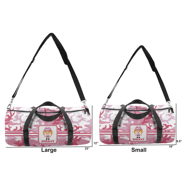 Pink Camo Duffle Bag Small and Large