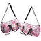 Pink Camo Duffle bag large front and back sides