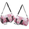 Pink Camo Duffle bag small front and back sides
