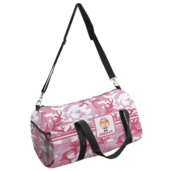 Custom Pink Camo Duffel Bag - Small (Personalized)