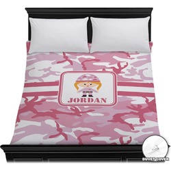 Pink Camo Duvet Cover - Full / Queen (Personalized)