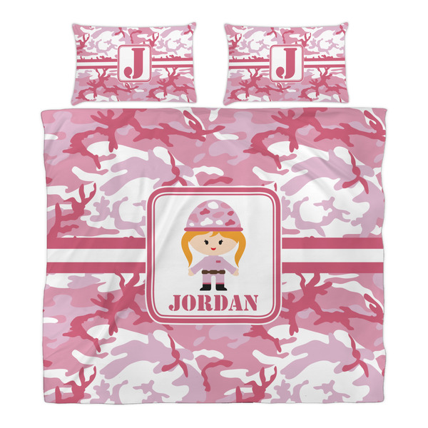 Pink Camo Duvet Cover Set - King - Alt Approval