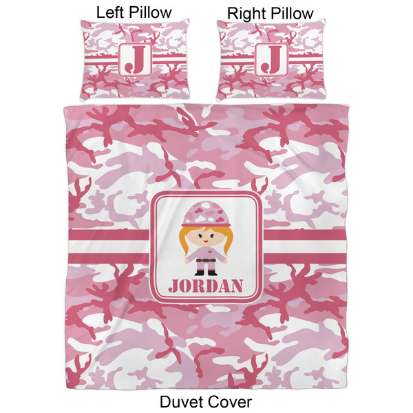 Pink Camo Duvet Cover Set - Queen - Approval