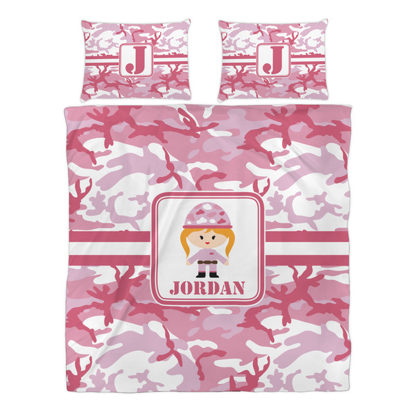 Pink Camo Duvet cover Set - Queen - Alt Approval