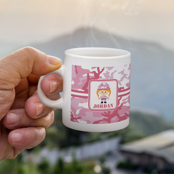 Custom Pink Camo Single Shot Espresso Cup - Single (Personalized)