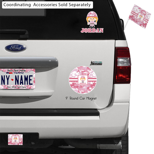 Pink Camo Exterior Car Accessories