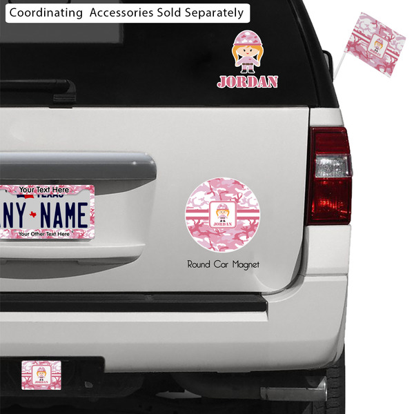 Pink Camo Exterior Car Accessories