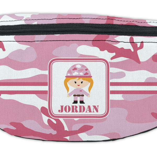 Pink Camo Fanny Pack - Closeup