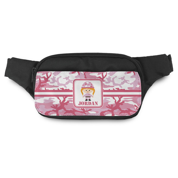 Custom Pink Camo Fanny Pack - Modern Style (Personalized)