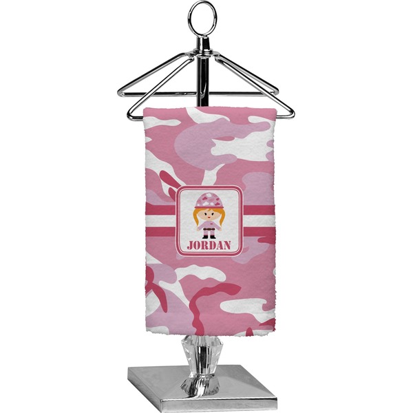 Custom Pink Camo Finger Tip Towel - Full Print (Personalized)