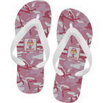 Pink Camo Flip Flops - Small (Personalized)