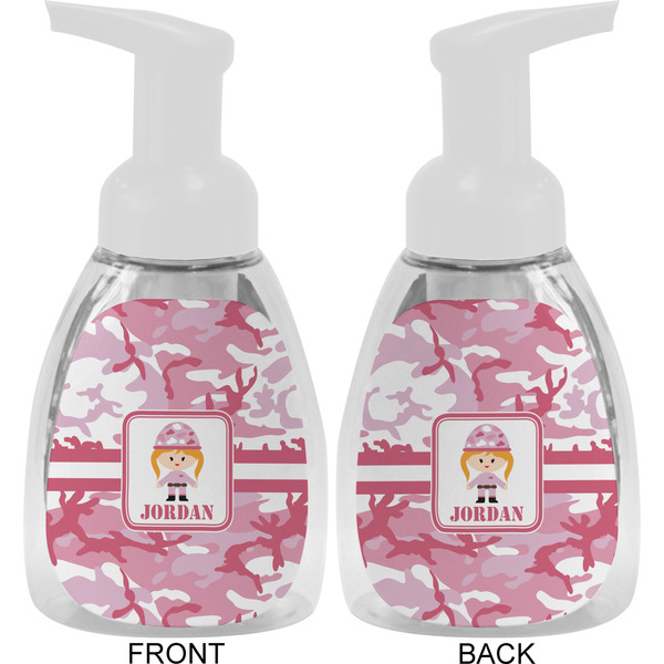 Pink Camo Foam Soap Bottle Approval - White